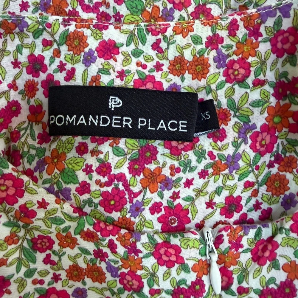 Tuckernuck Pomander Place Kieran Blouse Floral Cotton Zip Top XS